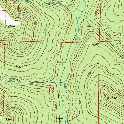 Topographic Map of Delaney Creek School (historical), AR