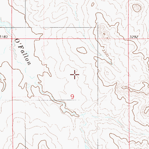 Topographic Map of 02N56E09ACB_01 Well, MT