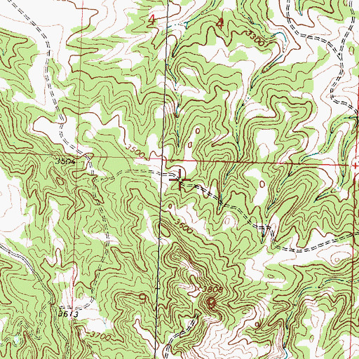 Topographic Map of 02N31E09BAAC01 Well, MT