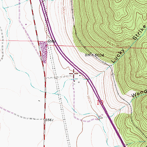 Topographic Map of 02N07W10BAC_01 Well, MT