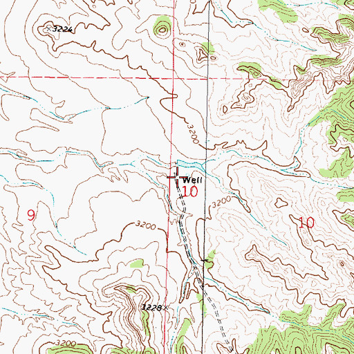 Topographic Map of 02N41E10BCBC01 Well, MT