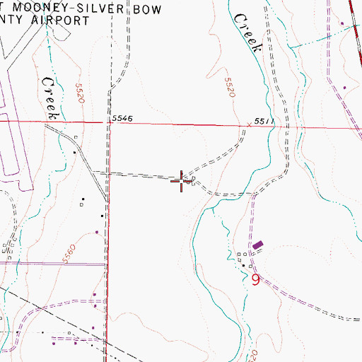 Topographic Map of 02N07W09BAC_01 Well, MT