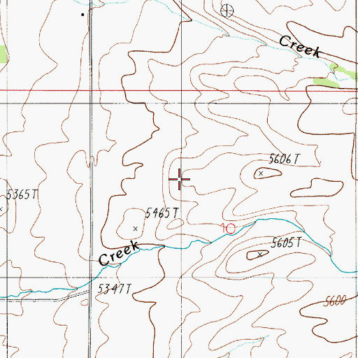 Topographic Map of 02N05E10BDBD01 Well, MT