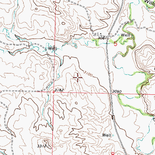 Topographic Map of 02N37E05C___01 Well, MT