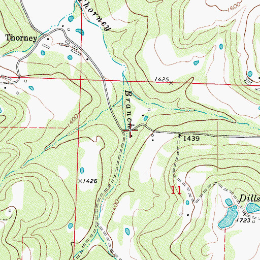 Topographic Map of Enterprise School (historical), AR