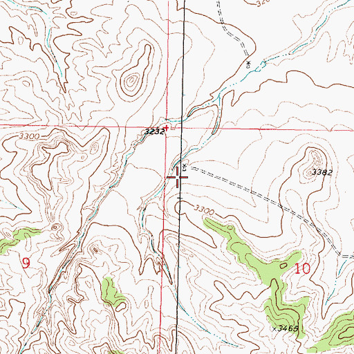 Topographic Map of 02N39E01BBCA01 Well, MT
