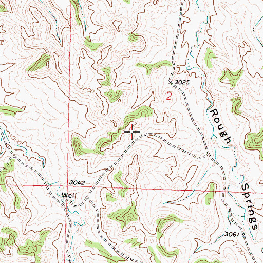 Topographic Map of 02N34E02CACD01 Well, MT