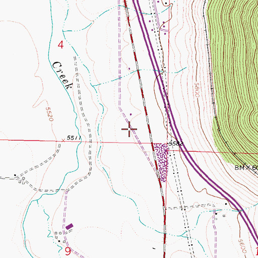 Topographic Map of 02N07W04DDC_01 Well, MT