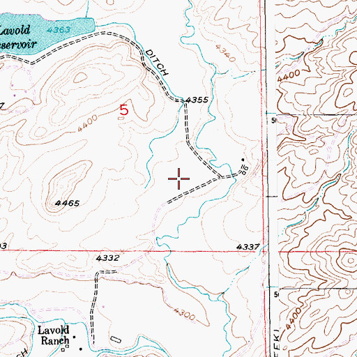 Topographic Map of 02N15E05D___01 Well, MT