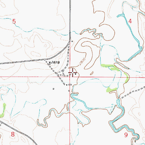 Topographic Map of 02N51E04CCCC01 Well, MT
