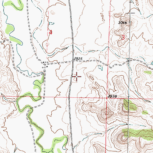 Topographic Map of 02N43E04D___01 Well, MT