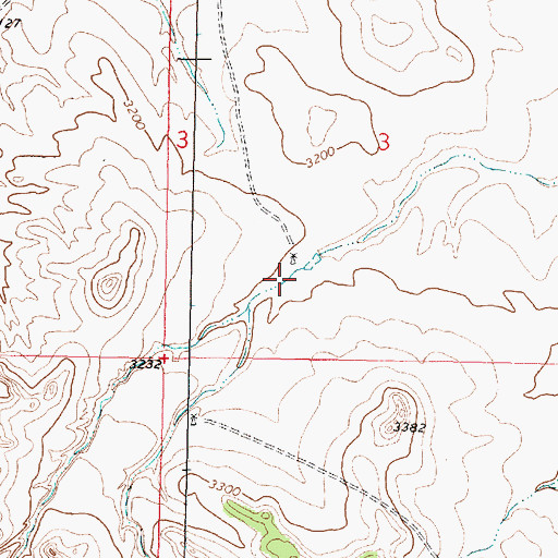 Topographic Map of 02N39E03CDBB01 Well, MT