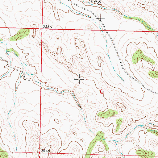 Topographic Map of 02N38E06BDCA01 Spring, MT