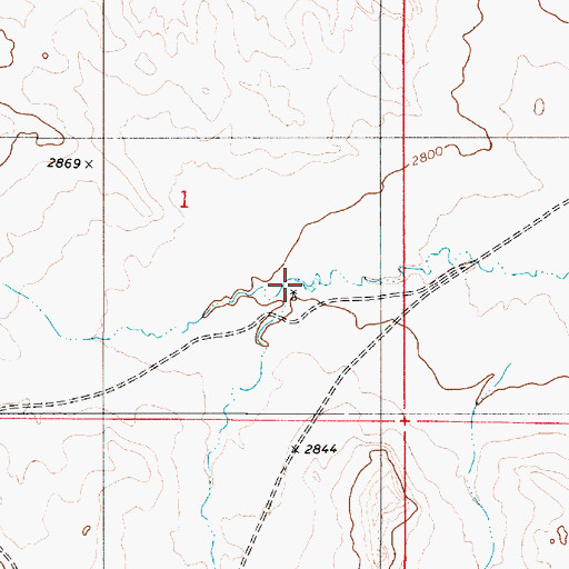 Topographic Map of 02N53E01DACC01 Well, MT