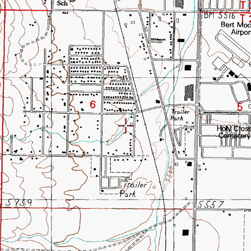 Topographic Map of 02N07W06DBA_02 Well, MT