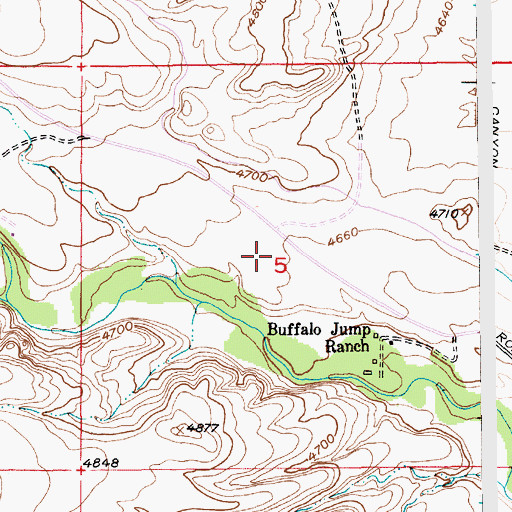 Topographic Map of 02N14E05____01 Well, MT