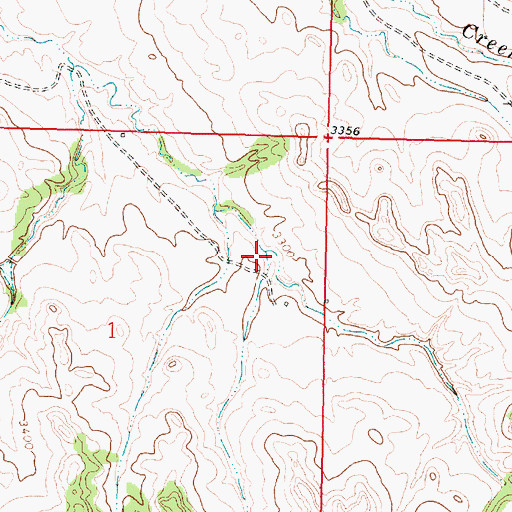 Topographic Map of 02N37E01ADBA01 Spring, MT