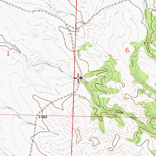 Topographic Map of 02N40E06CBDB01 Well, MT