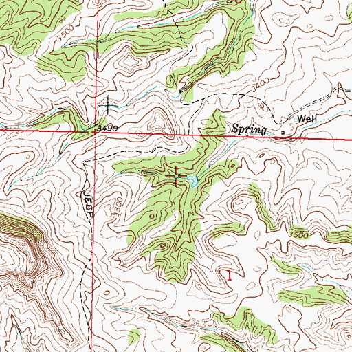 Topographic Map of 02N38E01BACA01 Spring, MT