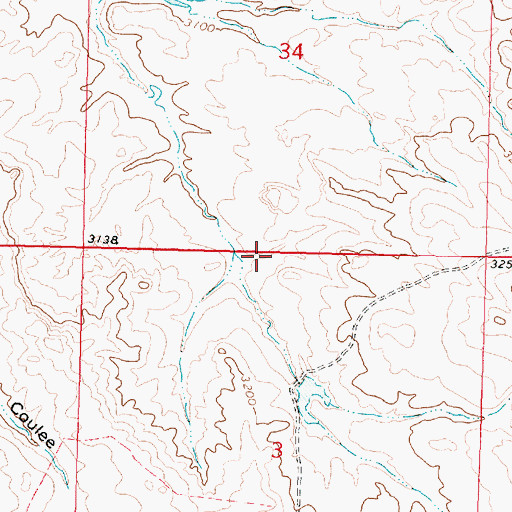 Topographic Map of 02N37E03BAAA01 Spring, MT