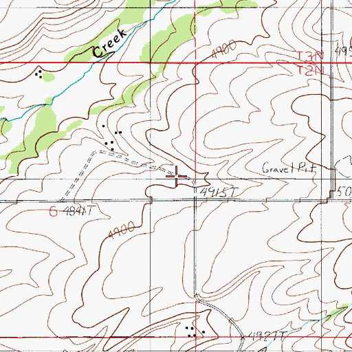 Topographic Map of 02N05E06ADDA01 Well, MT