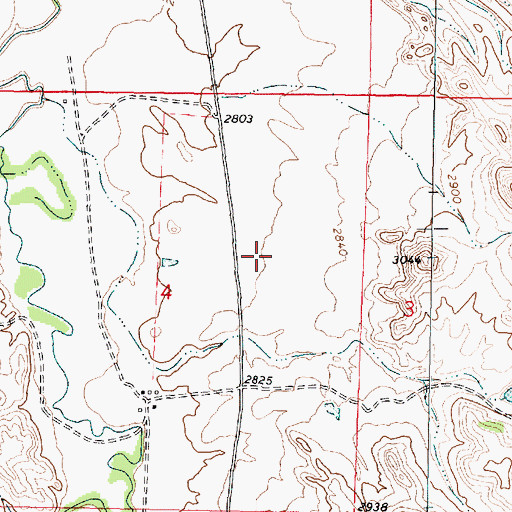 Topographic Map of 02N43E04ACAA01 Well, MT