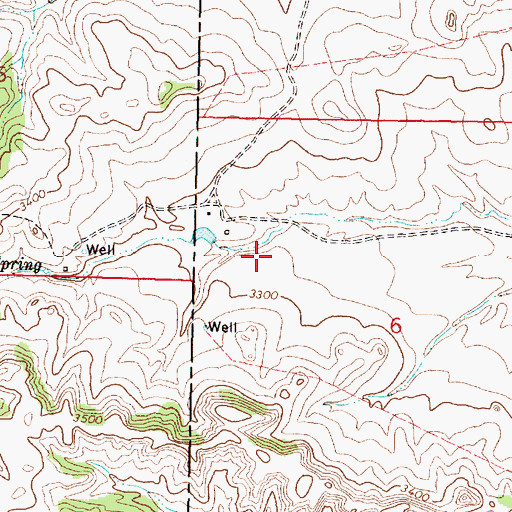 Topographic Map of 02N39E06B___01 Well, MT