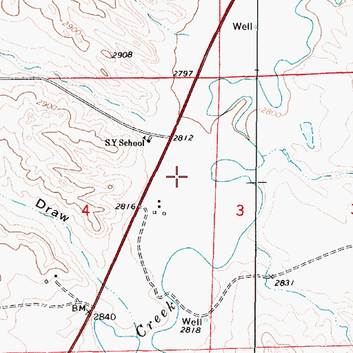 Topographic Map of 02N49E04AACD01 Well, MT