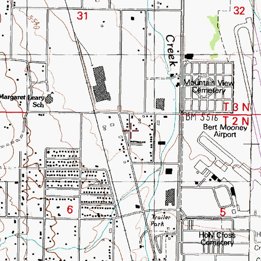 Topographic Map of 02N07W06AAB_01 Well, MT