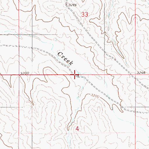 Topographic Map of 02N56E04DCBC01 Well, MT