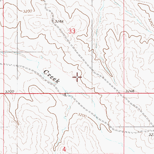 Topographic Map of 03N56E33DC__01 Well, MT