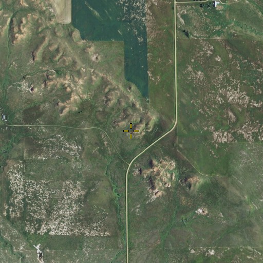 Aerial/Satellite Image of 14N60E14CCCC01 Well, MT