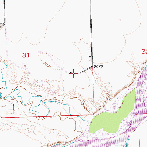 Topographic Map of 03N28E31DADB01 Well, MT