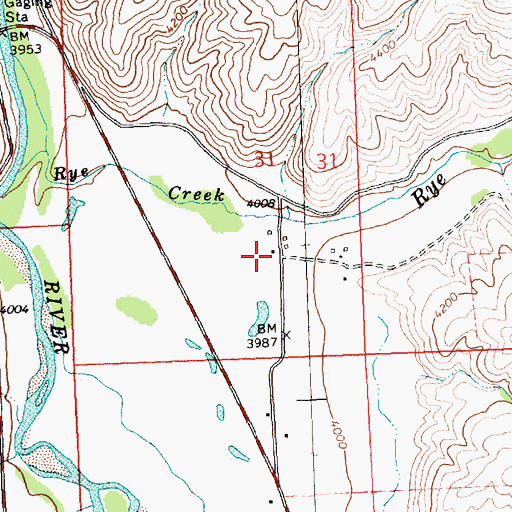 Topographic Map of 03N20W31DBCC01 Well, MT