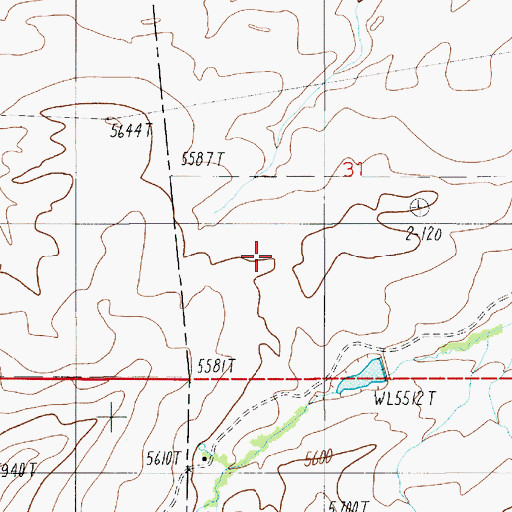 Topographic Map of 03N08E31C___01 Well, MT