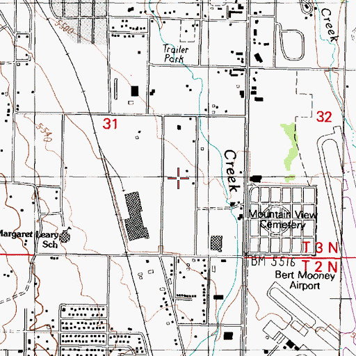 Topographic Map of 03N07W31DAC_01 Well, MT
