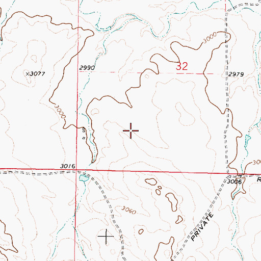Topographic Map of 03N42E32C___01 Well, MT