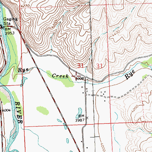 Topographic Map of 03N20W31DBBC01 Well, MT