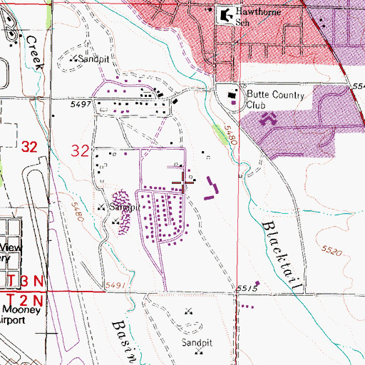 Topographic Map of 03N07W32DAB_01 Well, MT