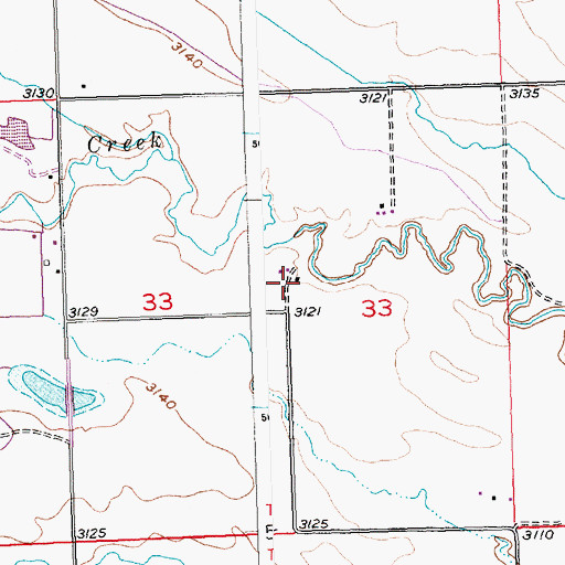 Topographic Map of 03N27E33ACCB01 Well, MT