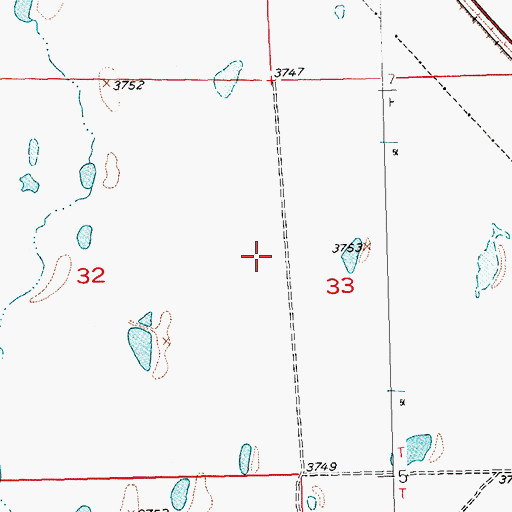 Topographic Map of 03N24E32ADDC01 Well, MT