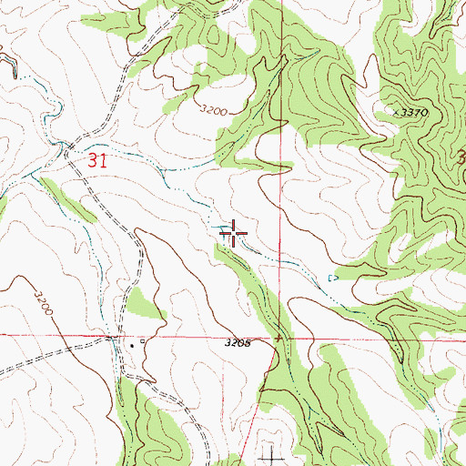 Topographic Map of 03N40E31DADC01 Spring, MT