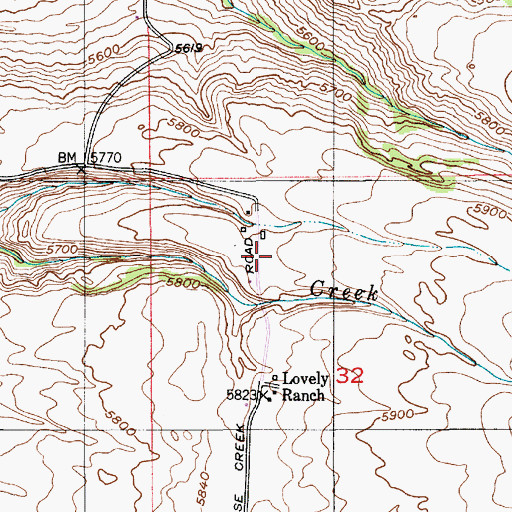 Topographic Map of 03N10E32B___01 Well, MT