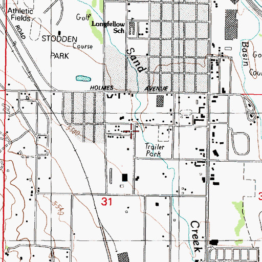 Topographic Map of 03N07W31ABD_01 Well, MT