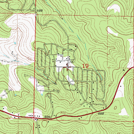 Topographic Map of Norfork Lake Estates, AR