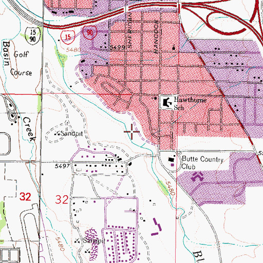 Topographic Map of 03N07W32AAC_01 Well, MT