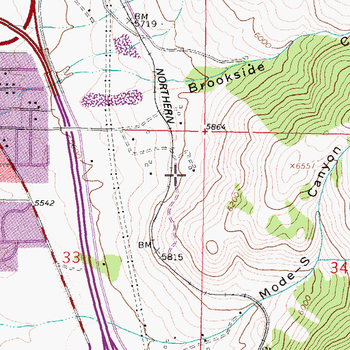 Topographic Map of 03N07W33AAA_01 Spring, MT