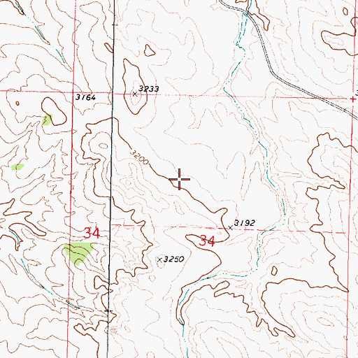 Topographic Map of 03N41E34BCAB01 Well, MT