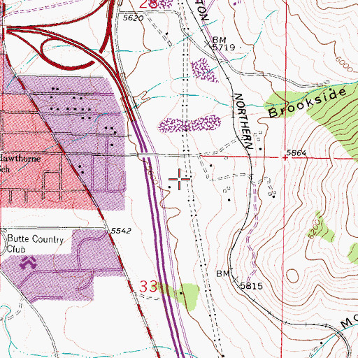 Topographic Map of 03N07W33ABA_01 Spring, MT