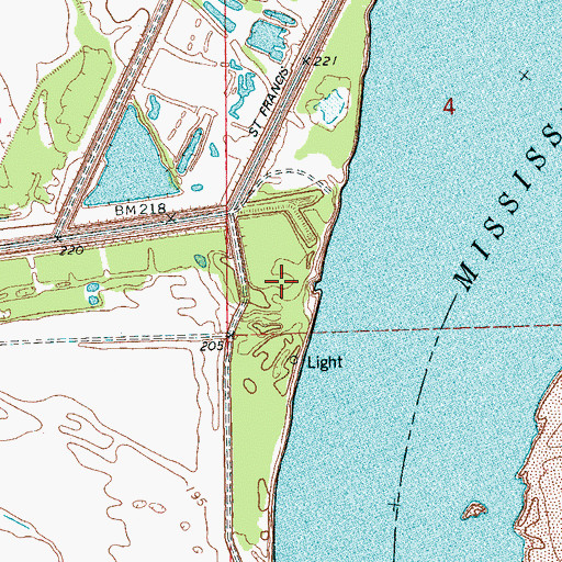 Topographic Map of Campbell Bar, AR